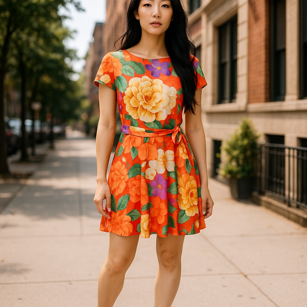 floral double style dress