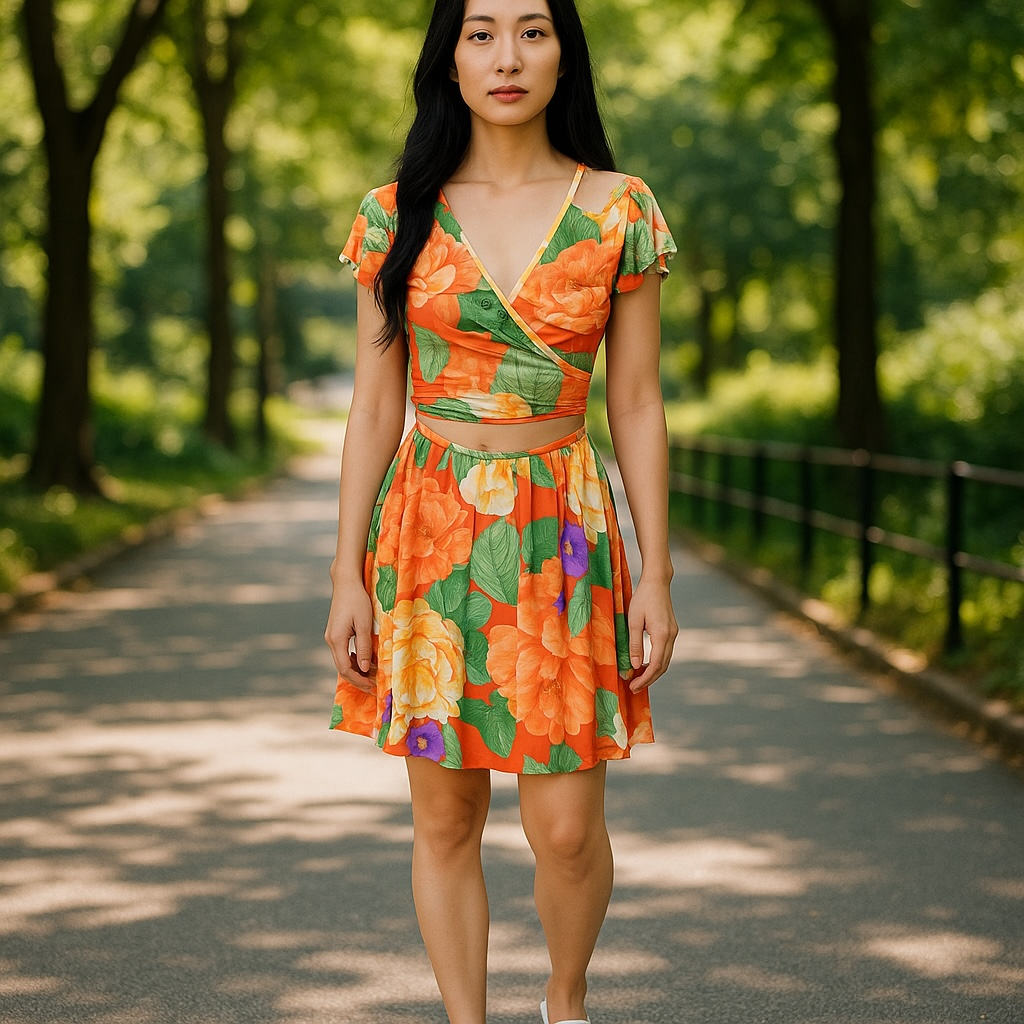 floral double style dress